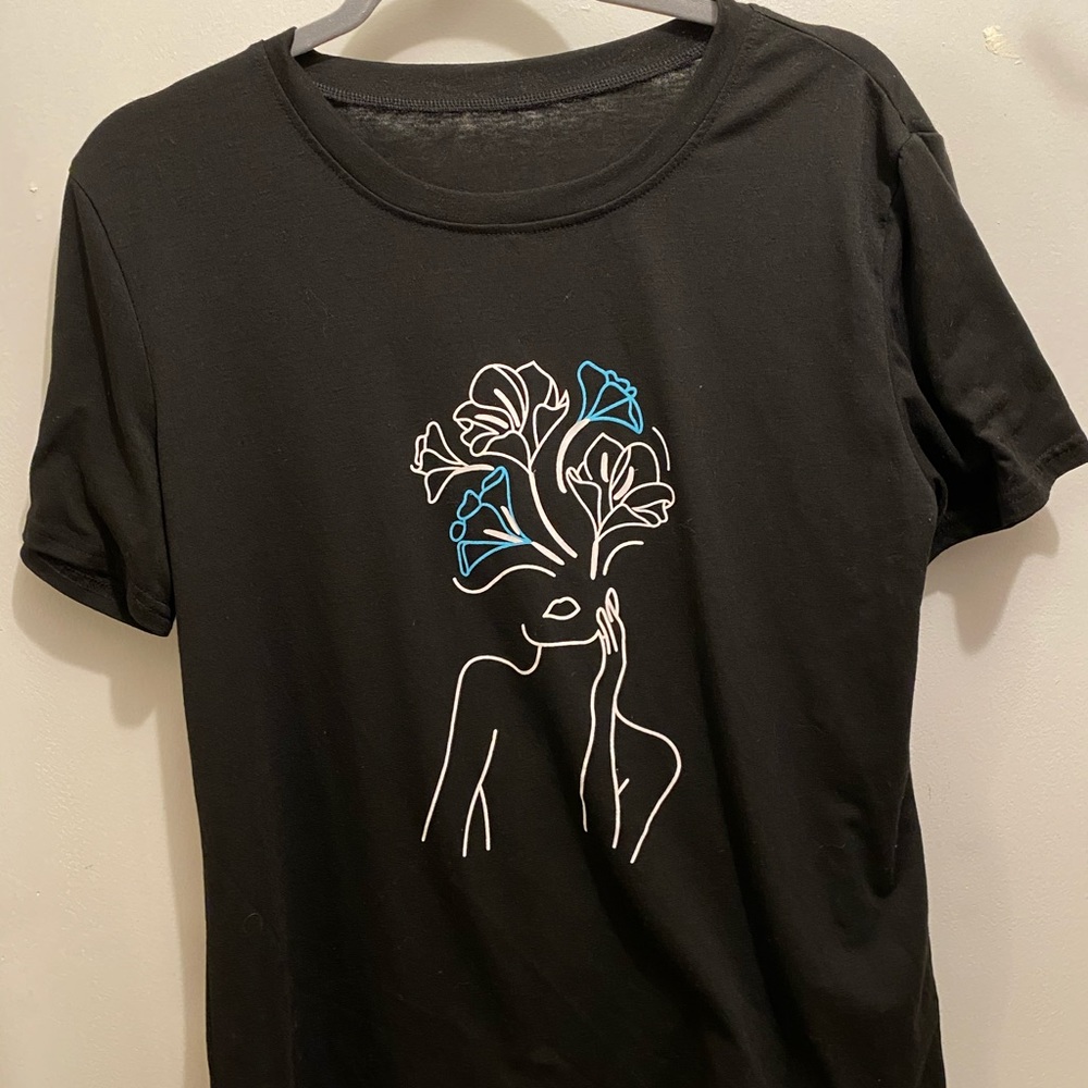 Shein Flower Face Top